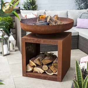 Corten Steel Rusty Barbecue Metal Fire Pit Laser Cut Heater