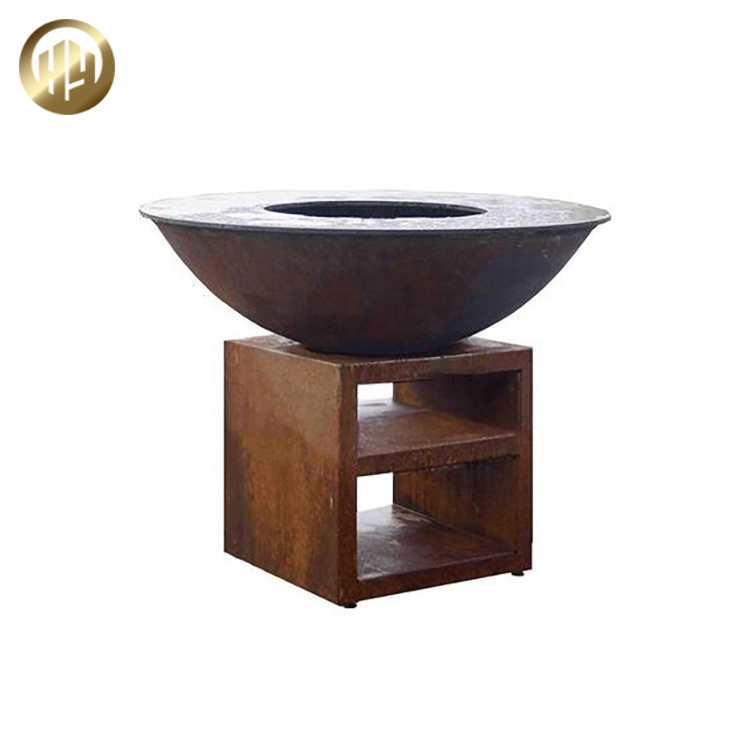 Wholesale Corten Steel Barbecue Plate Laser Cut Metal Decoration Fire Pit