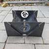 Rectangular Metal Laser Cut Assembly Modern Pattern Fire Pit Decoration Heater