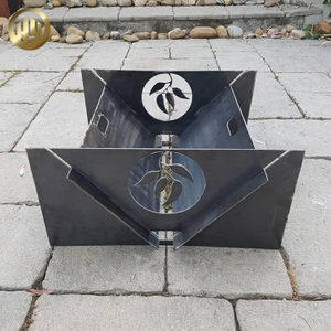 2mm Thickness Rectangular Metal Heater Garden Decoration Fire Pit