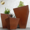 Tapered Corten Steel Large Metal Garden Decoration Flower Planter Pot