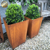 High Quality Stand Corten Steel Garden Decoration Metal Rectangular Planter
