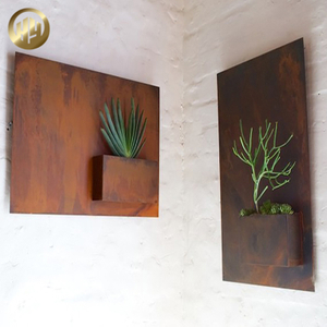 Corten Steel Small Hanging Rusty Decoration Flower Planter Pot