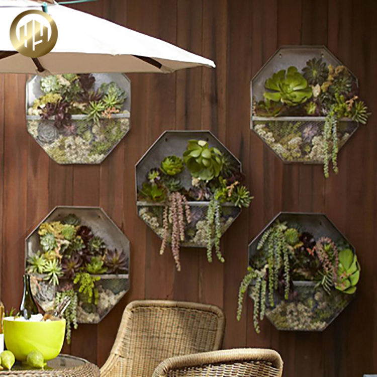 Modern Small Corten Steel Rusty Metal Decoration Wall Hanging Planter