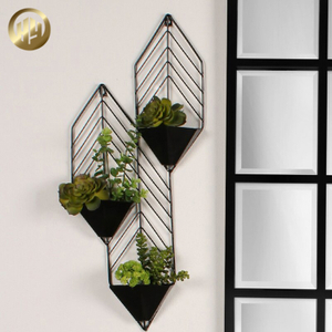 Custom Design Metal Decoration Laser Cut Wall Pot Flower Planter