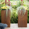 Corten Steel Rusty Treatment Metal Rectangular Stand Practical Planter