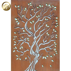 Custom Pattern Laser Cut Rectangular Metal Privacy Decoration Screen