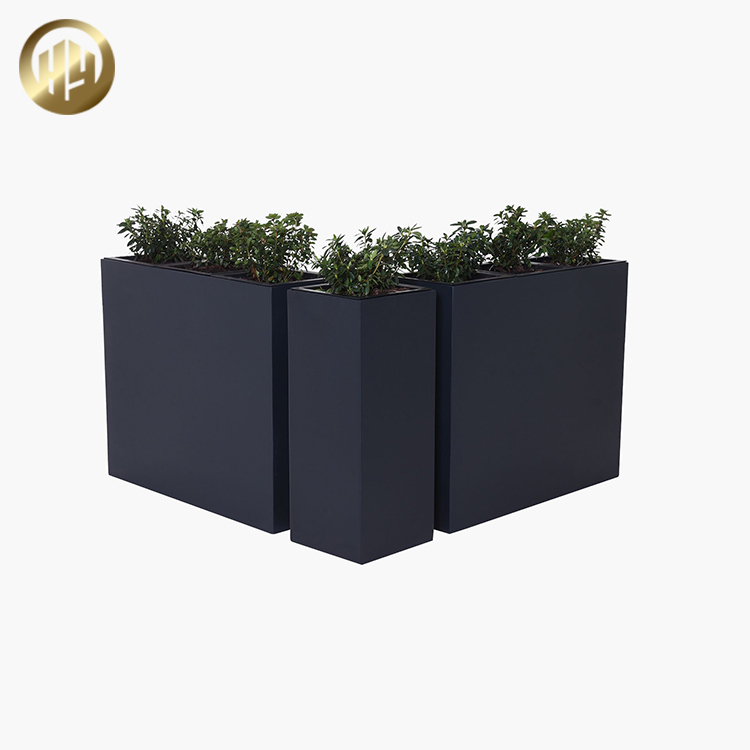 High Quality Metal Rectangular Landscape Decoration Flower Nursery Planter