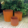 Round Metal Custom Thickness Nursery Corten Steel Rusty Treatment Planter