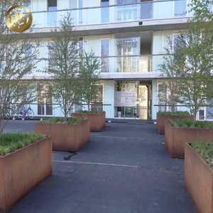 Corten Steel Courtyard Metal Rusty Metal Plantador Decoration Planter