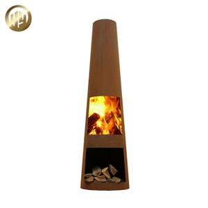Stand Round Metal Corten Steel Rusty Decoration Heating Fire Pit