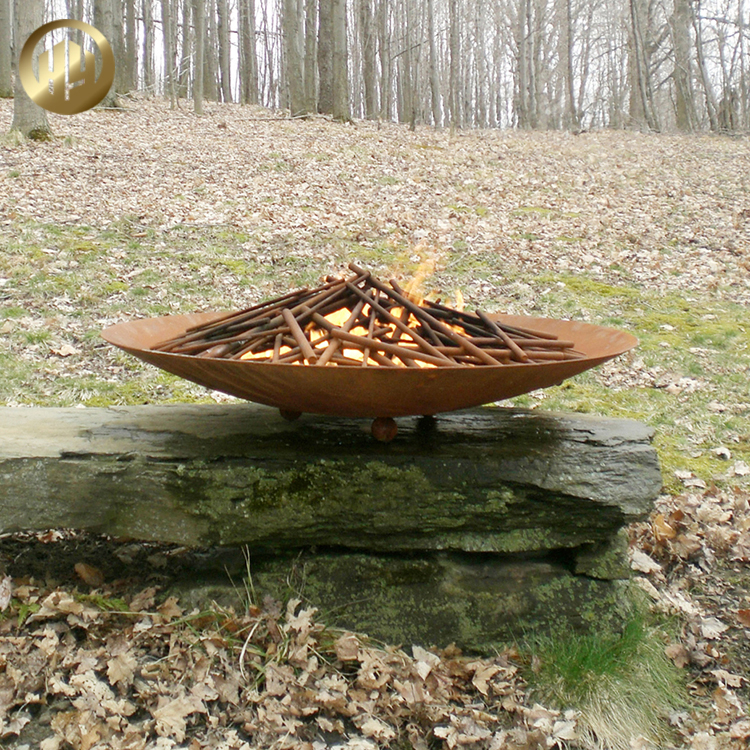 Corten Steel Garden Decoration Metal Round 2mm Thickness Fire Pit
