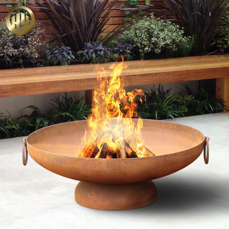 Flat Metal Corten Steel Round Laser Cut 2mm Thickness Fire Pit Heater