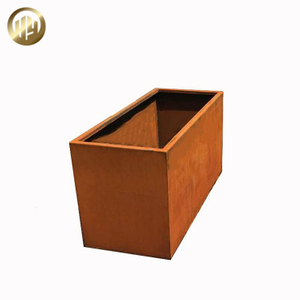 High Quality Metal Corten Steel Garden Decoration Rectangulat Nursery Planter