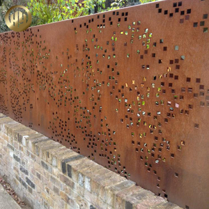 Corten Steel Rusty Rectangular Metal Decoration Divider Screen