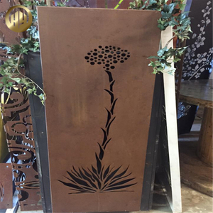 High Quality Corten Steel Rectangular Metal Decoration Panel Screen