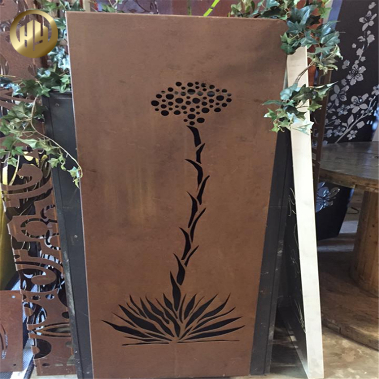 High Quality Corten Steel Rectangular Metal Decoration Panel Screen