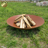 Factory Supply Corten Steel Round Barebecue Fire Pit Wood Burning Heater