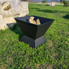 Corten Steel Rectgular Ornaments Heater Black Metal Wood Burning Fire Pit