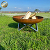 High Quality Corten Steel Rusty Round Heater Wood Burning Fire Pit 