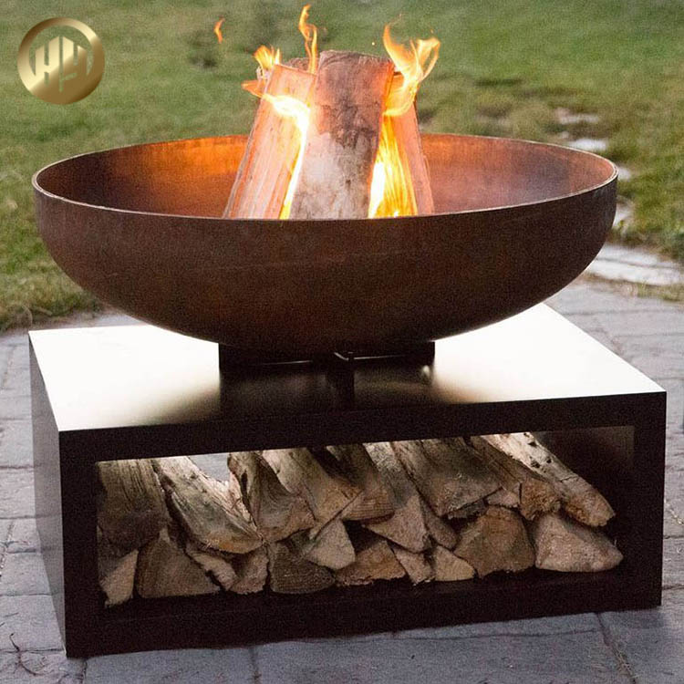 Wholesale Corten Steel Laser Cut Combination Fire Pit Barbecue Metal Heater
