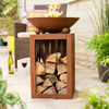Corten Steel Rusty Barbecue Metal Fire Pit Laser Cut Heater