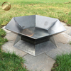 Corten Steel Assembly Metal Courtyard Decoration Hexagon Fire Pit Brazier