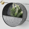 Round Flat Combination Metal Steel Flower Pot Hanging Planter