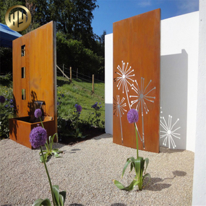 Stand Corten Steel Rectangular Simple Metal Decoration Screen Panel