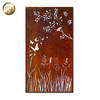 Corten Steel Rusty Metal Custom Pattern Rectangular Decoration Screen