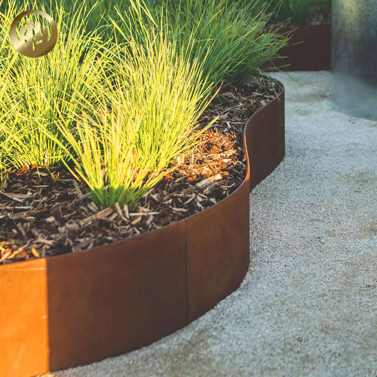Wholesale Corten Steel Rusty Metal Laser Cut Garden Decoration Edging