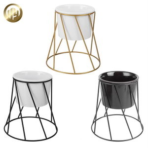 High Quality Powder Coating Round Metal Room Decoration Planter Nursery