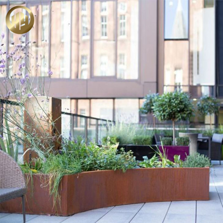 Custom Shape Metal Nursery Modern Style Outdoor Landscape Planter