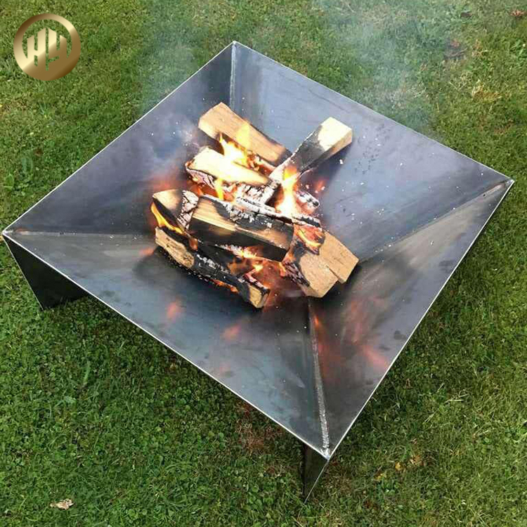 Courtyard Decoration Rectangular Assembly Wood Burning Heater Fire Pit