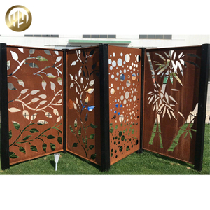 Custom Pattern Corten Steel Rusty Metal Rectangular Decoration Screen