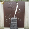 Single Corten Steel Rusty Metal Ornaments Rectangular Decoration Screen
