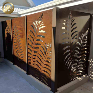 Wholesale Corten Steel Rusty Treatment Metal Decoration Panel Screen