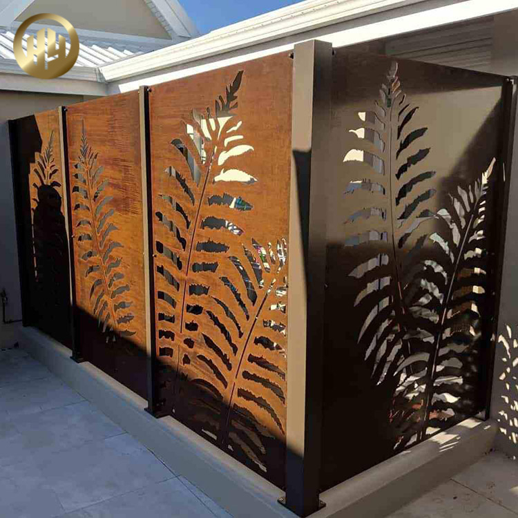 Wholesale Corten Steel Rusty Treatment Metal Decoration Panel Screen