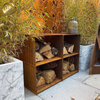 High Quality Outdoor Decoration Metal Corten Steel Wood Storage