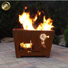 Hot Sale Metal Square Corten Steel Rusty Heating Fire Pit