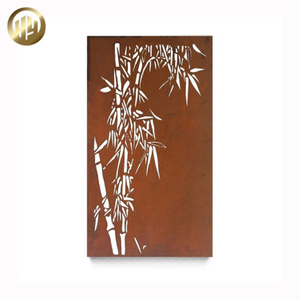 Rectangular Custom Thickness Corten Steel Metal Simple Decoration Screen