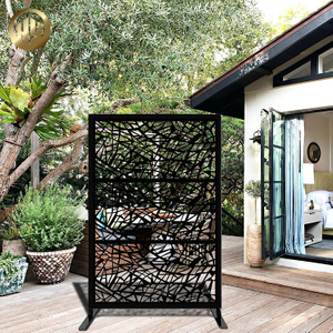 Rectangular Metal Powder Coating Modern Style Garden Decoration Screen