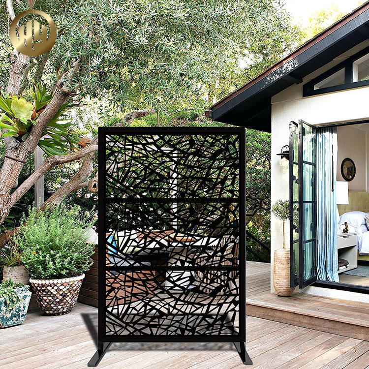 Rectangular Metal Powder Coating Modern Style Garden Decoration Screen