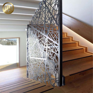 Modern Design Powder Coating Laser Cut Metal Room Decoration Screen