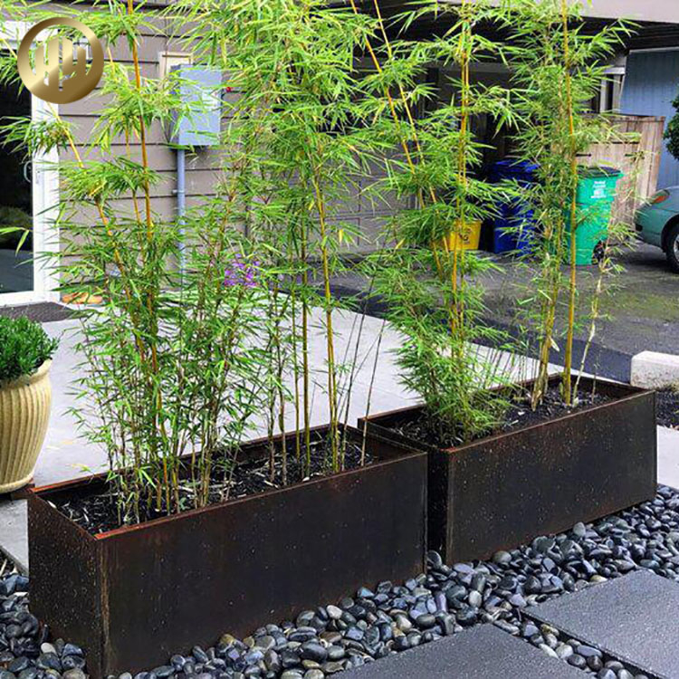 Rectangular Corten Steel Rusty Metal Decoration Plants Nursery Planter