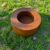 Rust Color Round Corten Steel Wood Burning Heater Metal Garden Fire Pit
