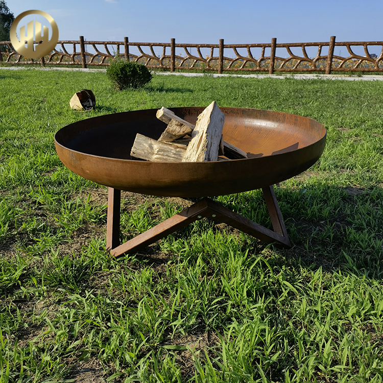 Factory Supply Rusty Metal Heater Barbecue Wood Burning Fire Pit