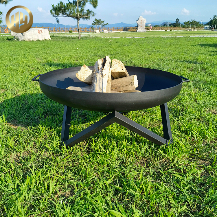 Corten Steel Black Round Heater Ourdoor Barbecue Fire Pit 