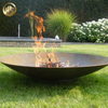 High Quality Corten Steel Flat Metal Round Fire Pit Garden Decoration Heater