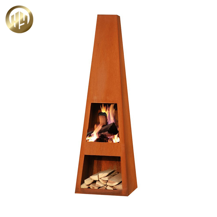 Room Warming Steel Laser Cut Wood Burning Fire Pit Metal Heater